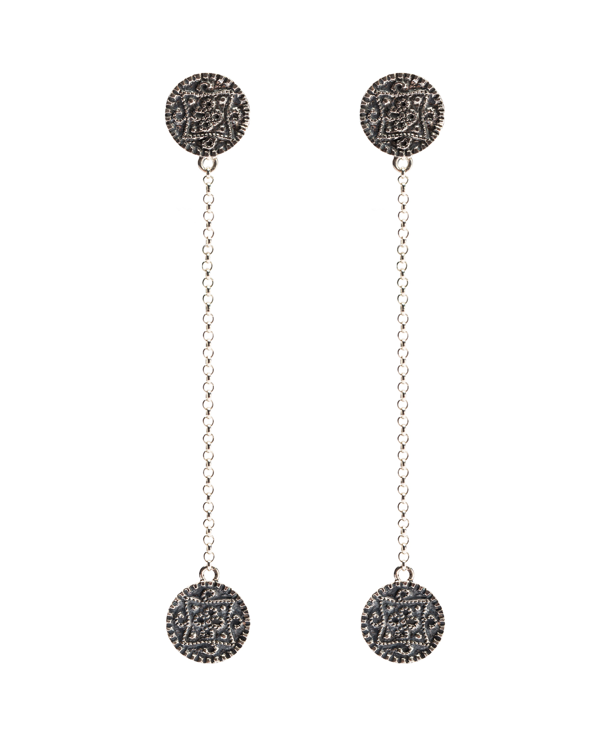 Earrings `DF Project` carpet silver №2