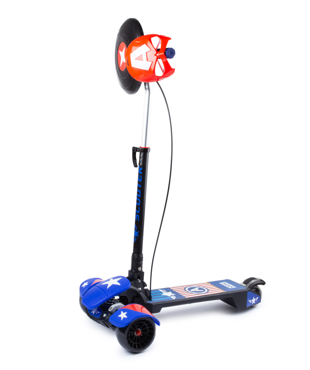 Скутер PE-15081 со световым эффектом, маской и ручным тормозом