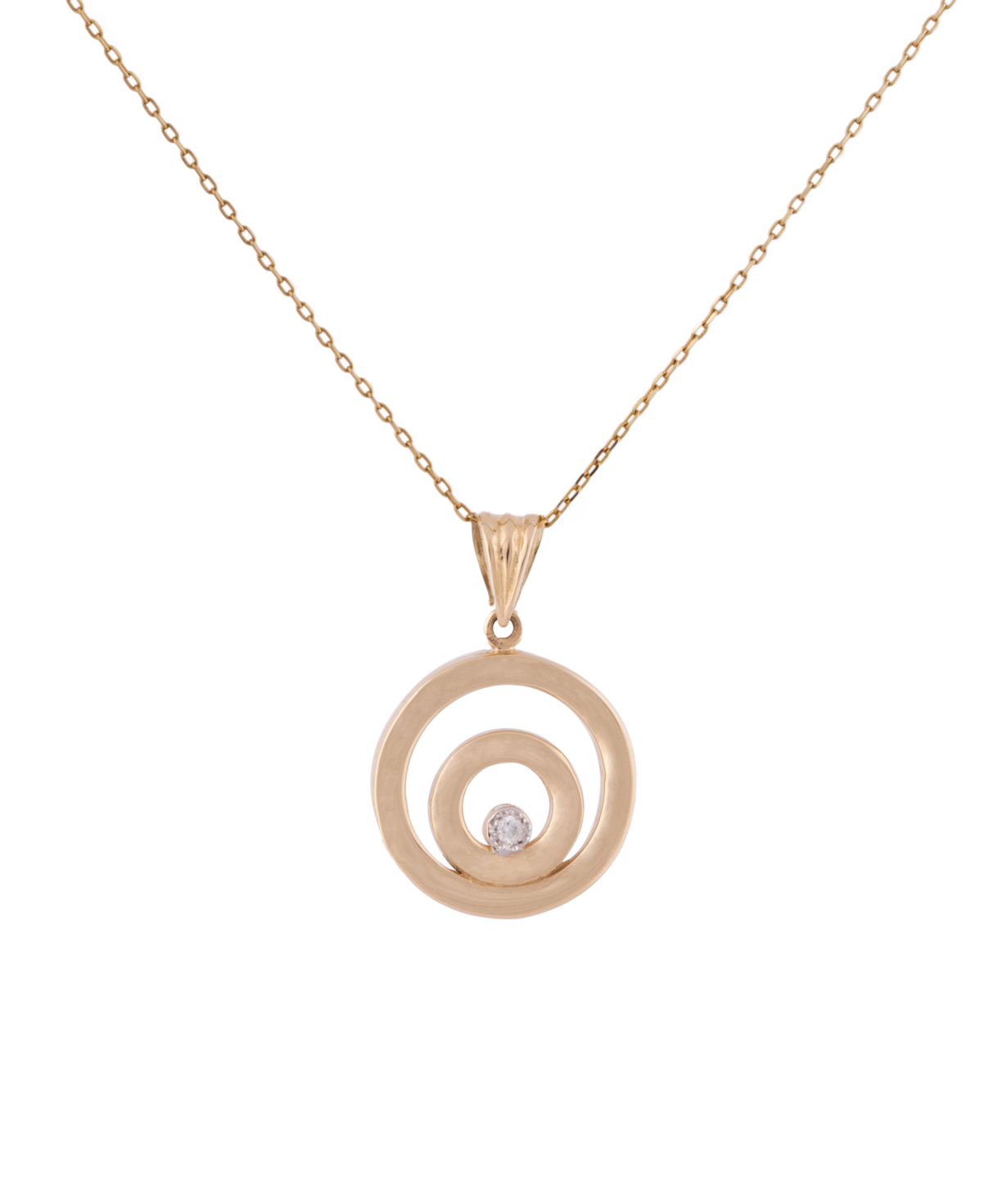 Pendant `Less is more` gold №10