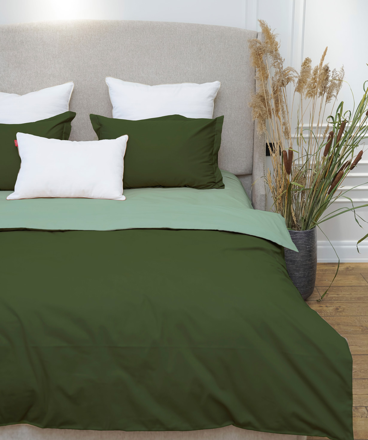 Набор постельного белья «Jasmine Home» евро, зеленое