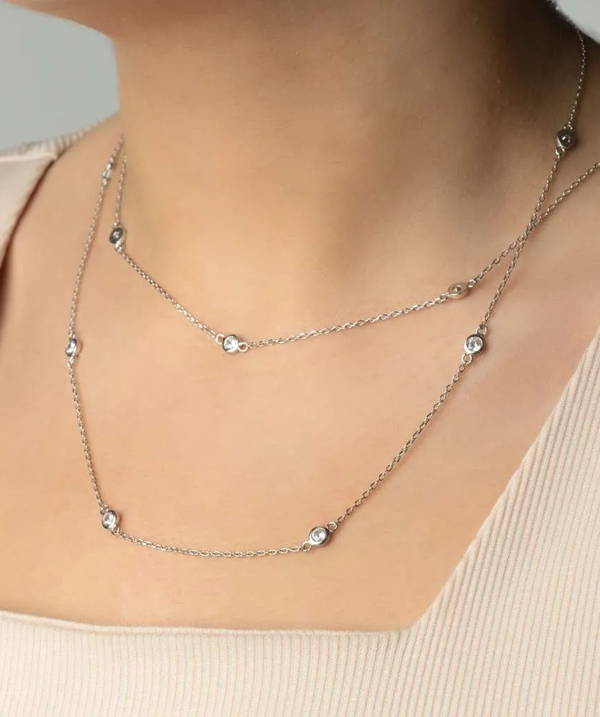 Silver necklace «Siamoods» SN247