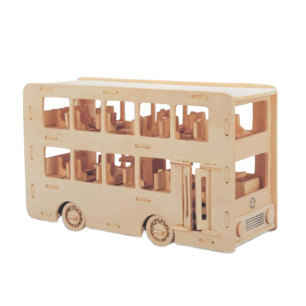 Wooden puzzle Double decker bus