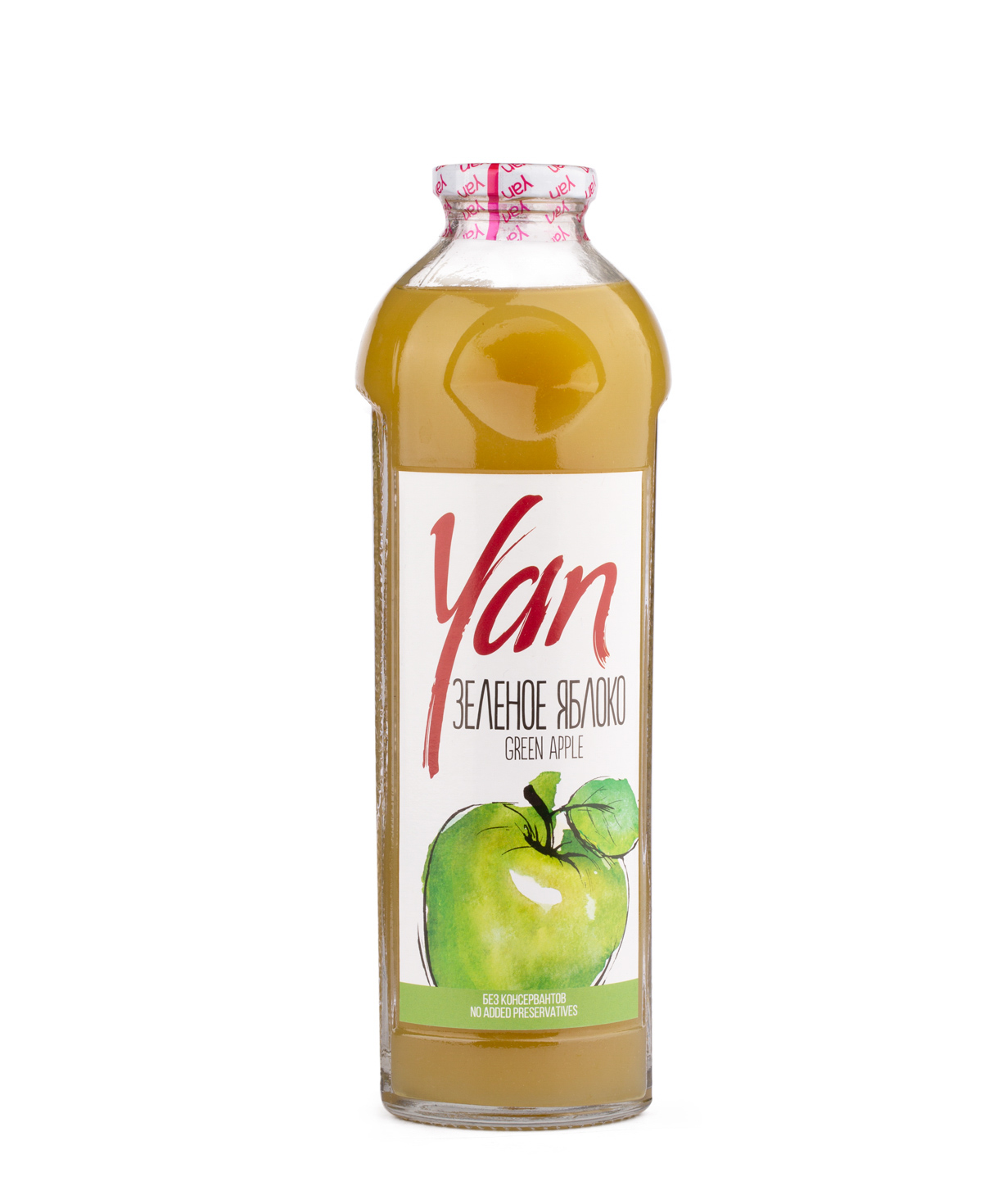Natural juice `Yan` green apple 930 ml