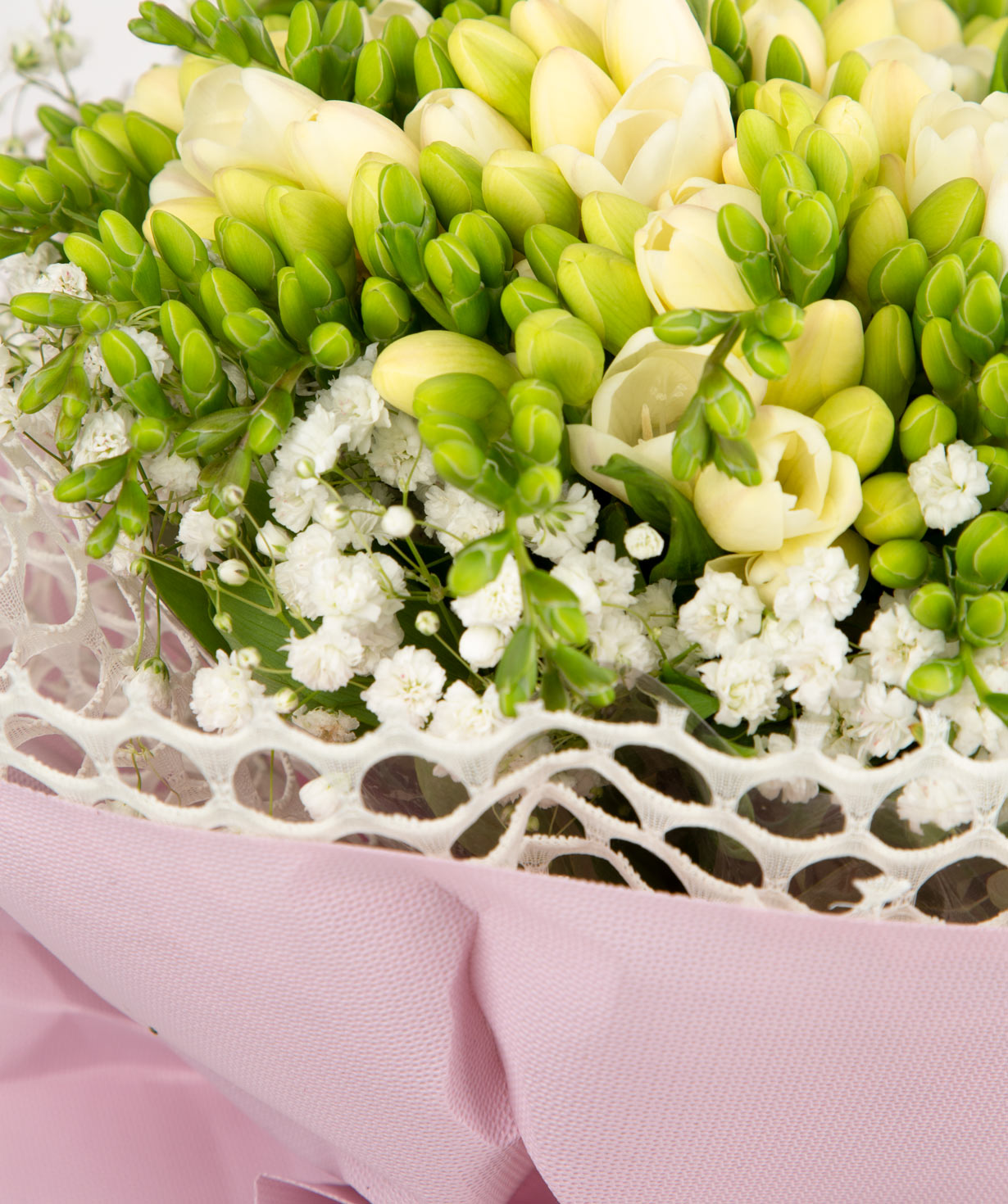 Bouquet ''Almogia'' with freesia and gypsophila