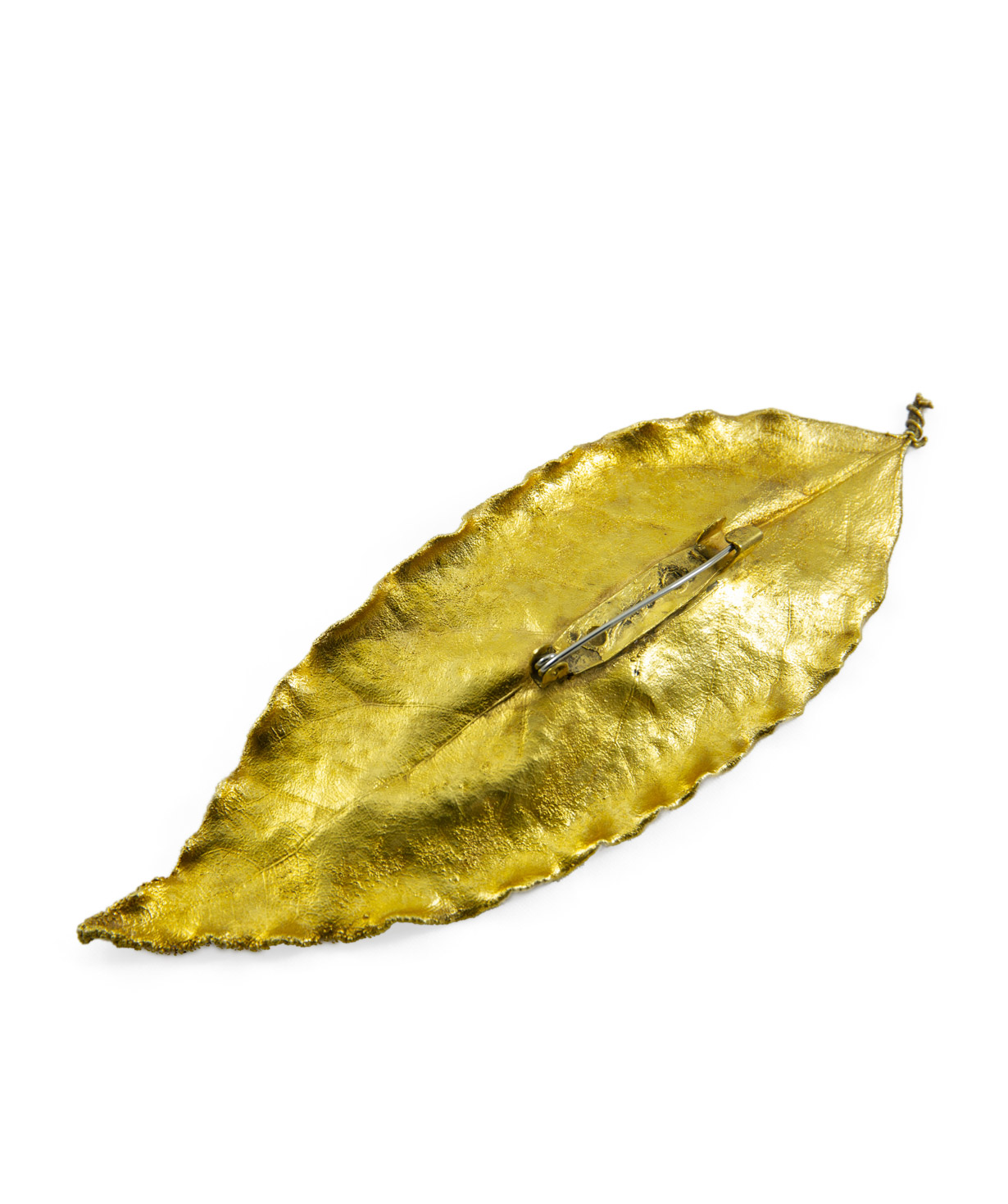 Brooch `CopperRight` laurel leaf