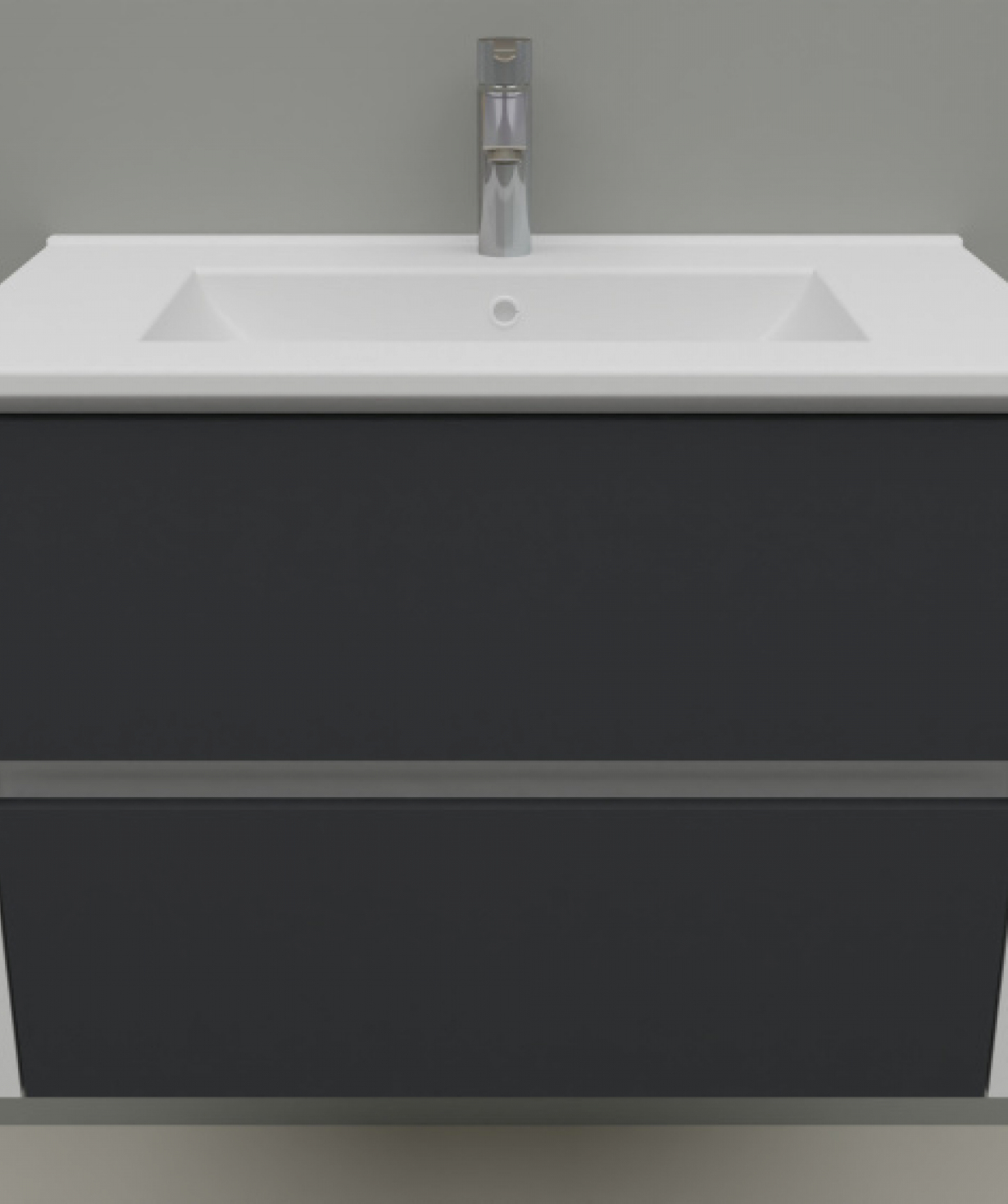 Perla լոգասենյակի PVC կահույք Urban, 700x500x388մմ, մուգ մոխրագույն