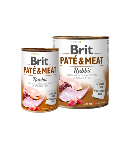 Շան կեր «Brit Pate» նապաստակով պաշտետ, 800 գ