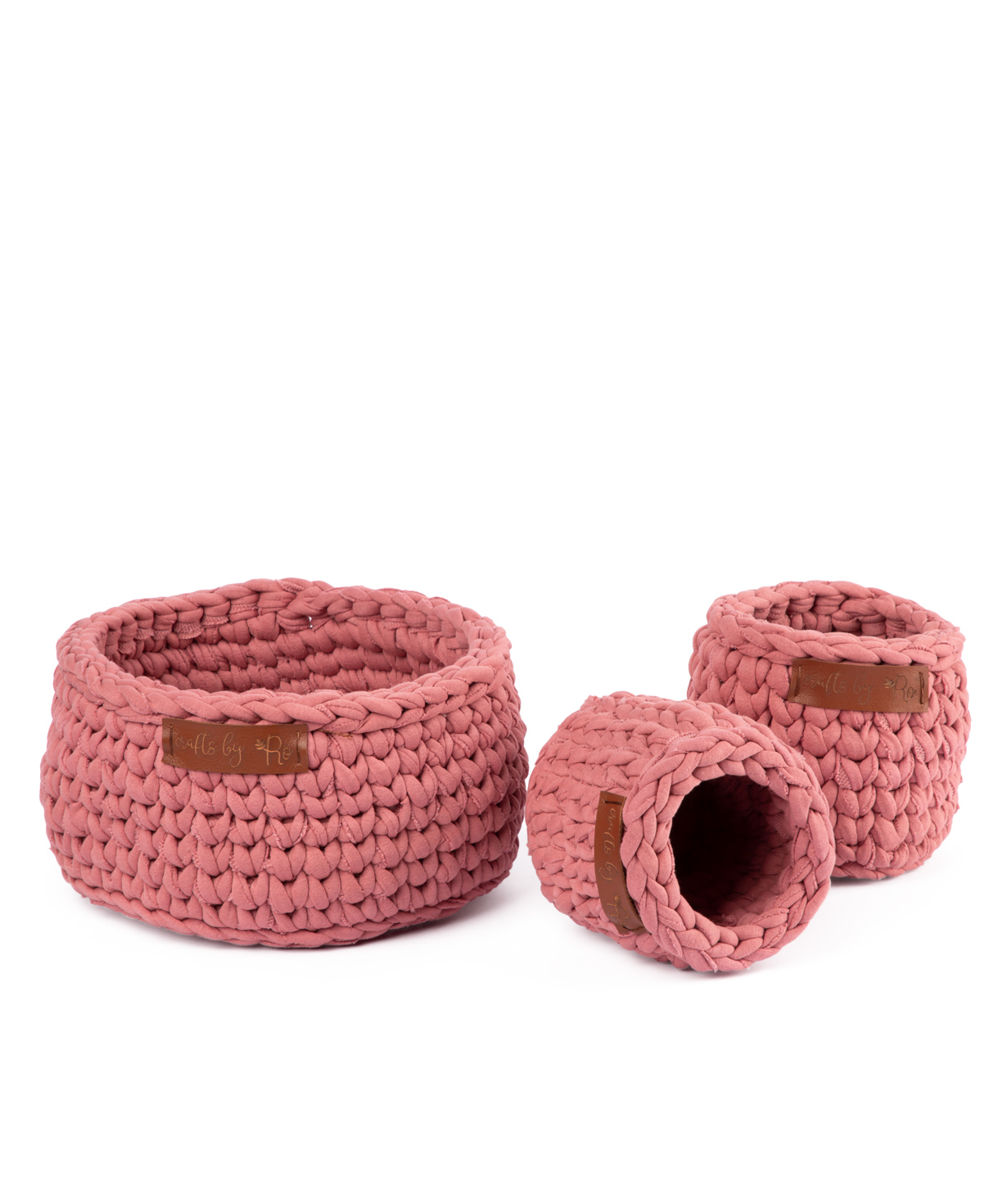 Collection `Ro Handmade` of handmade cotton baskets №1