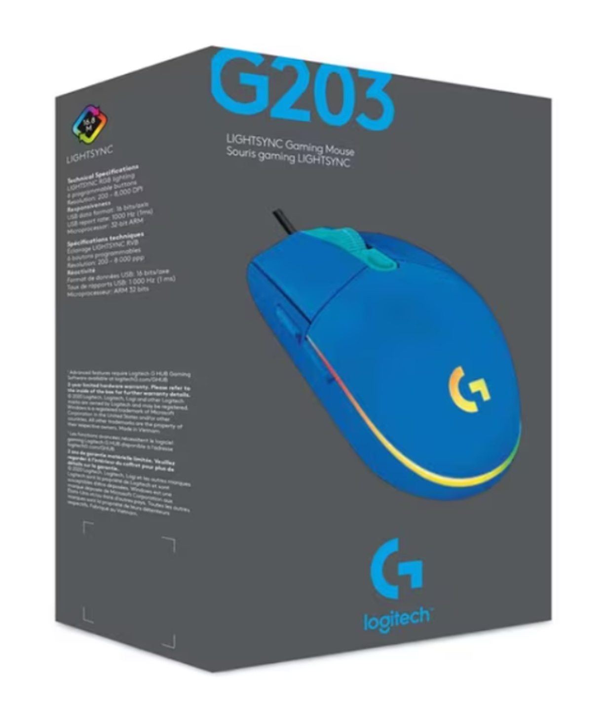 Gaming mouse «Micro-Tech» Logitech G203 Blue №10