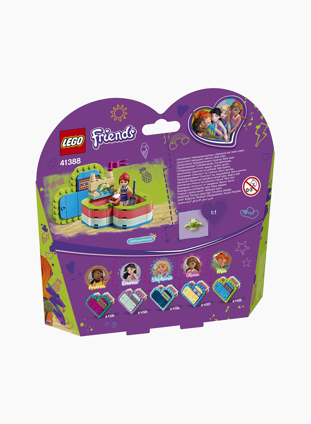 Lego Friends Constructor Mias Summer Heart Box