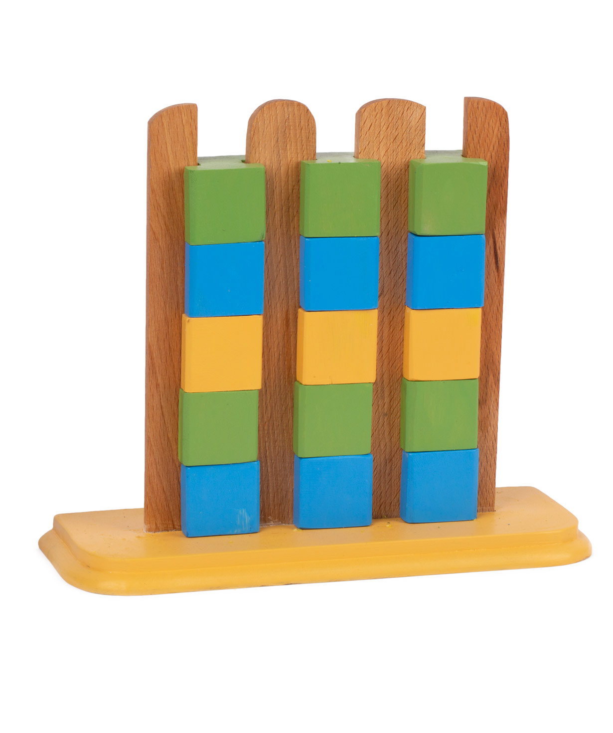 Խաղալիք «I'm wooden toys» աշտարակ խորանարդիկներով