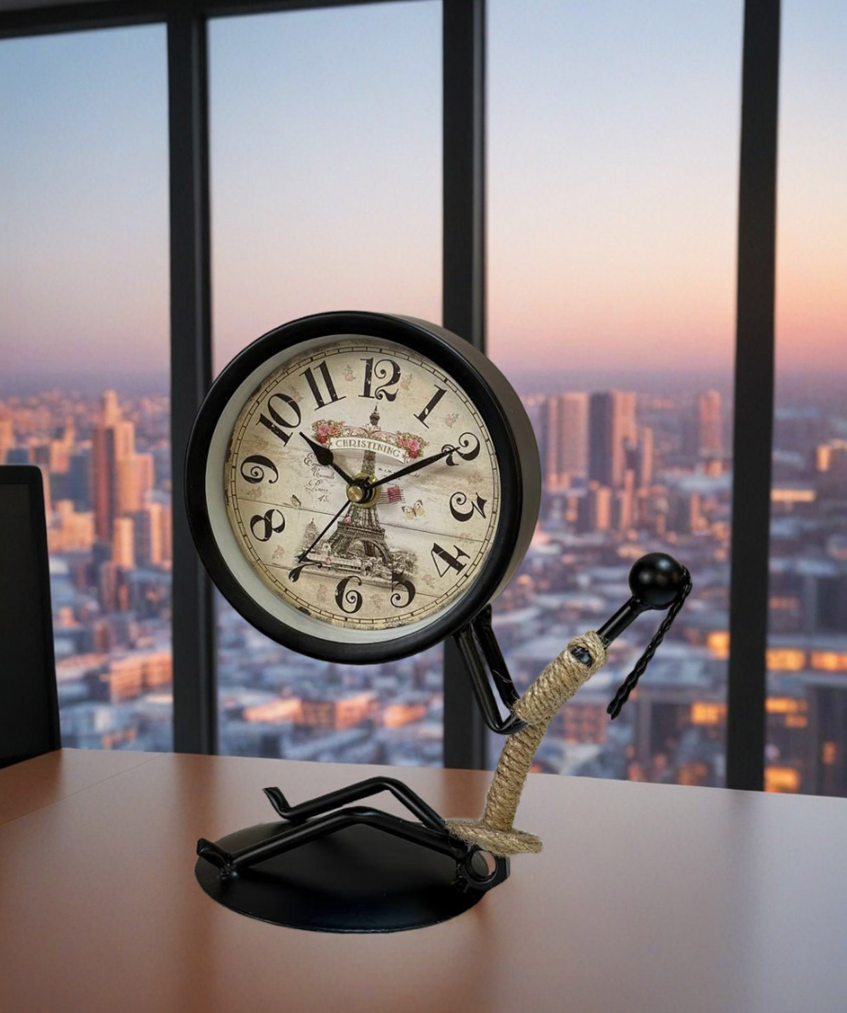 Table clock «Moonlight» Holding Time, black