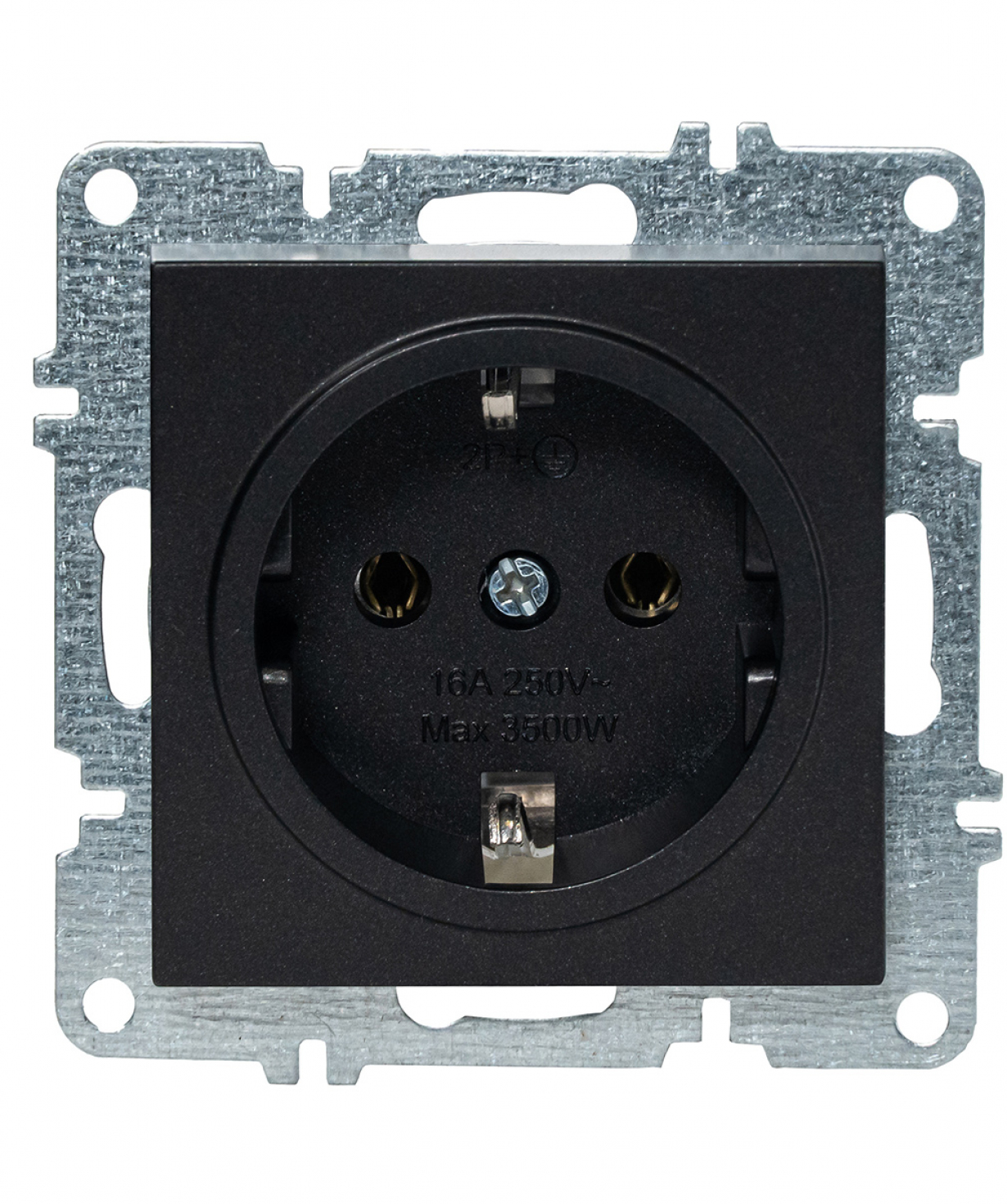 ARVIA 50 20 5000 217 SOCKET WITH GROUNDING KAREN MATT BLACK WITHOUT FRAME 86301