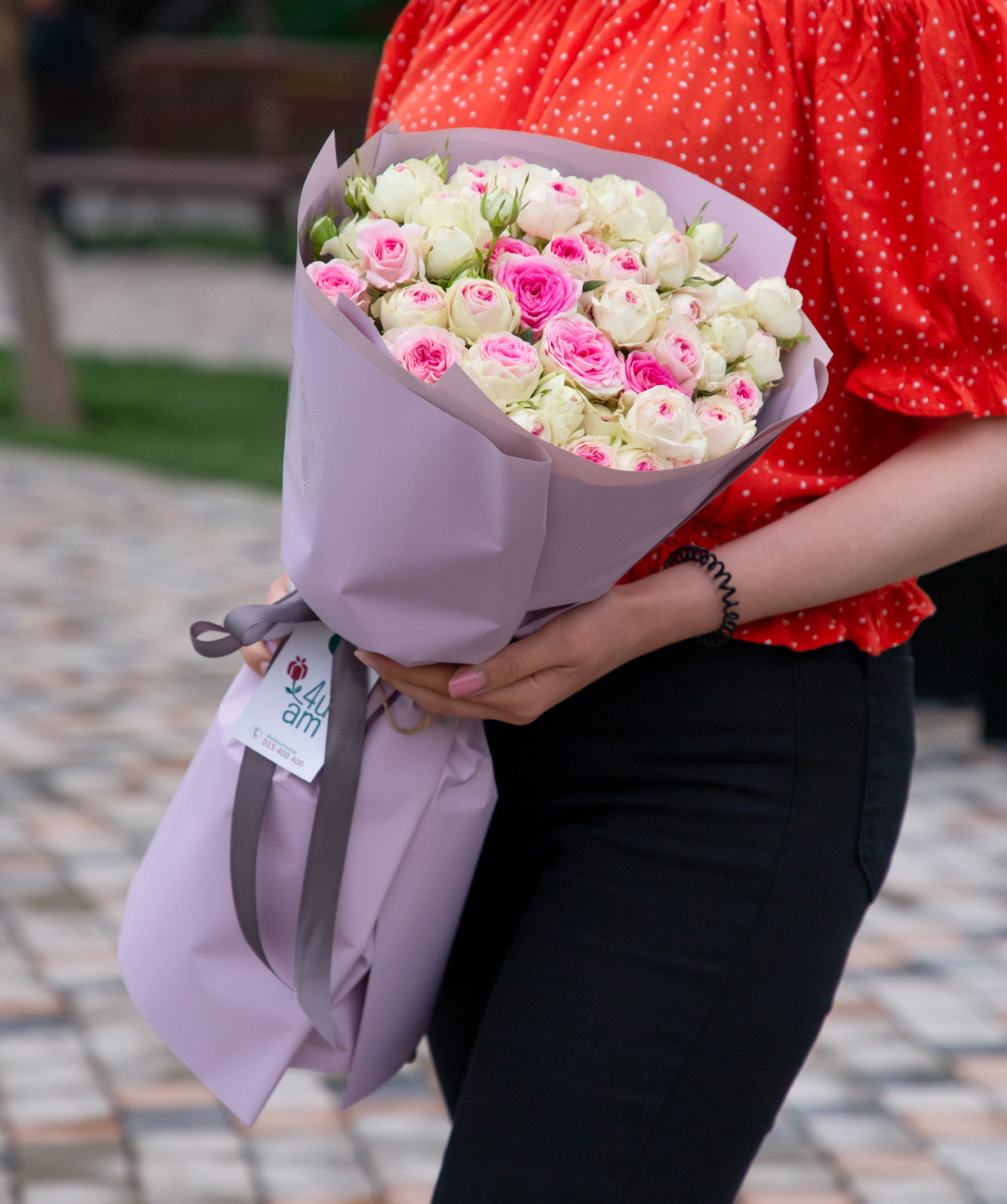 Букет `Марина` с пионовидными розами