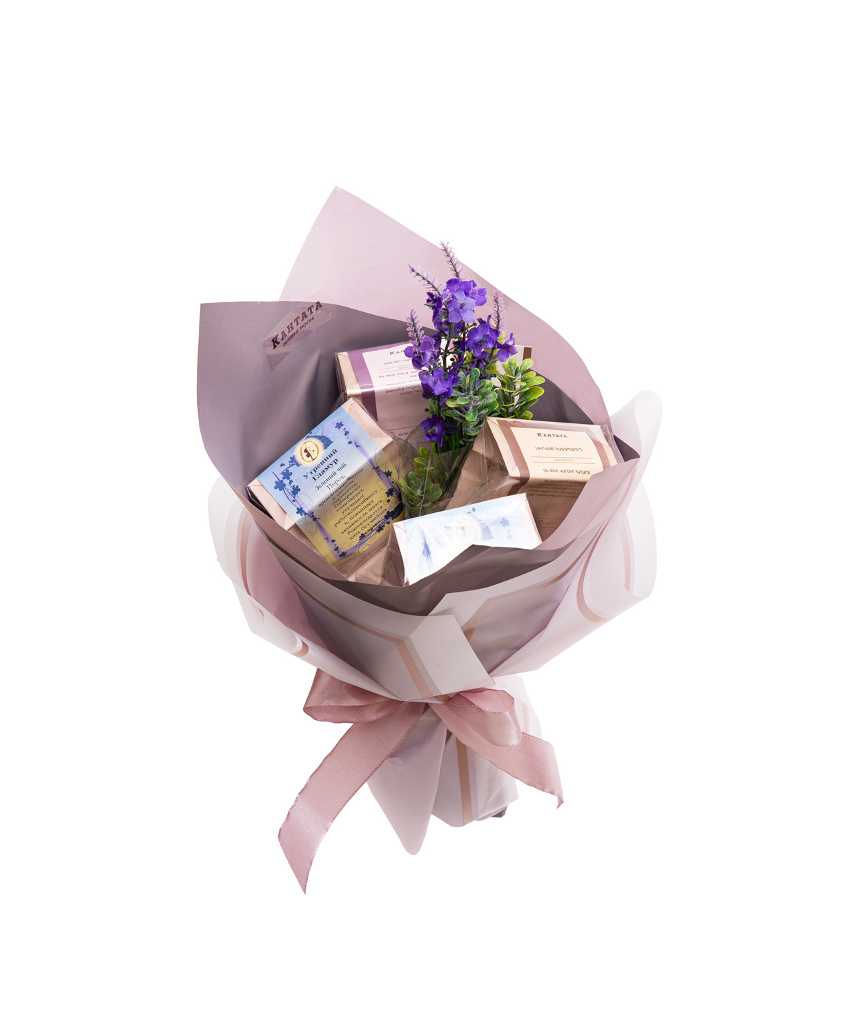 Gift bouquet «Cantata» with tea №2