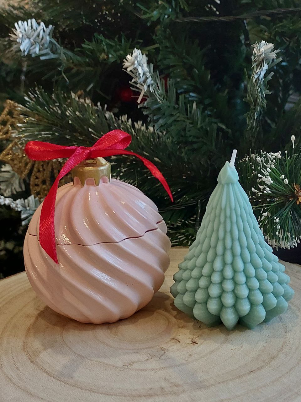 Մոմ «Blue Moon» Տոնածառի խաղալիք + Տոնածառ