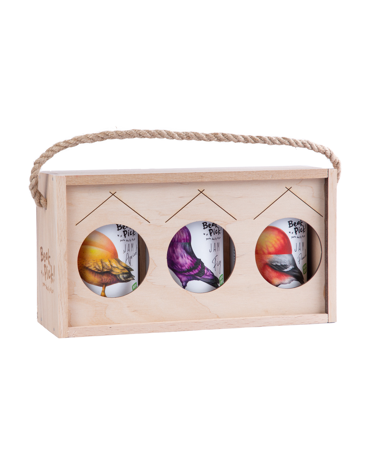 Collection `Beak Pick!` in a wooden box