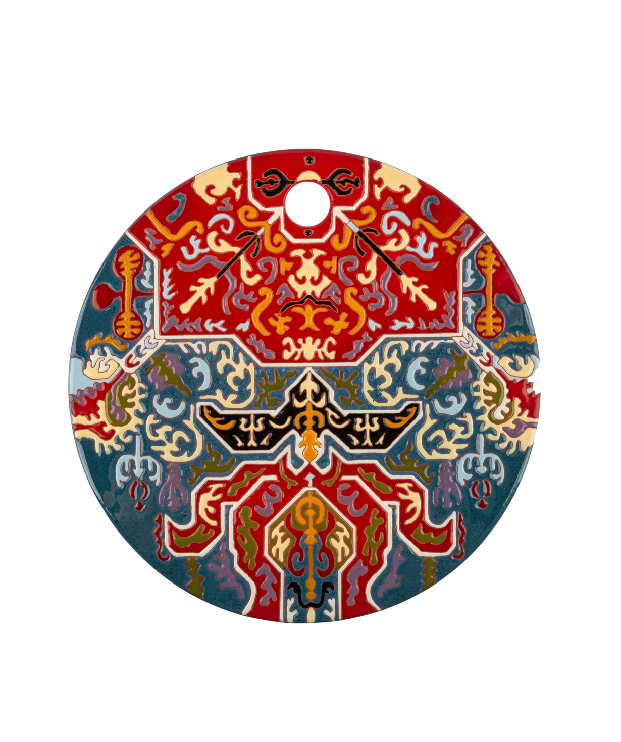 Serving plate `ManeTiles` decorative, ceramic №19