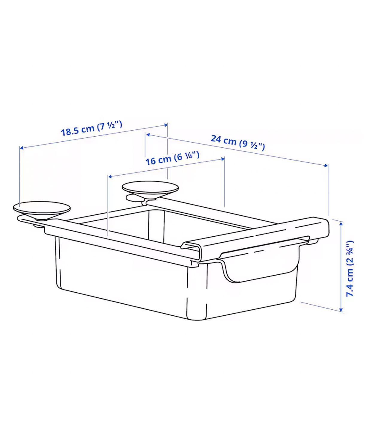 Fridge organizer «Ikea» Klippkaktus, 24 x 16 x 7.4 cm