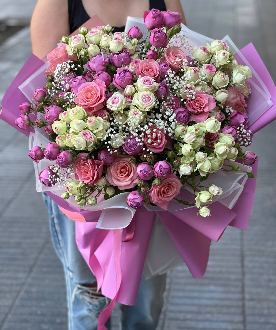 Bouquet «Punj» №90 with roses