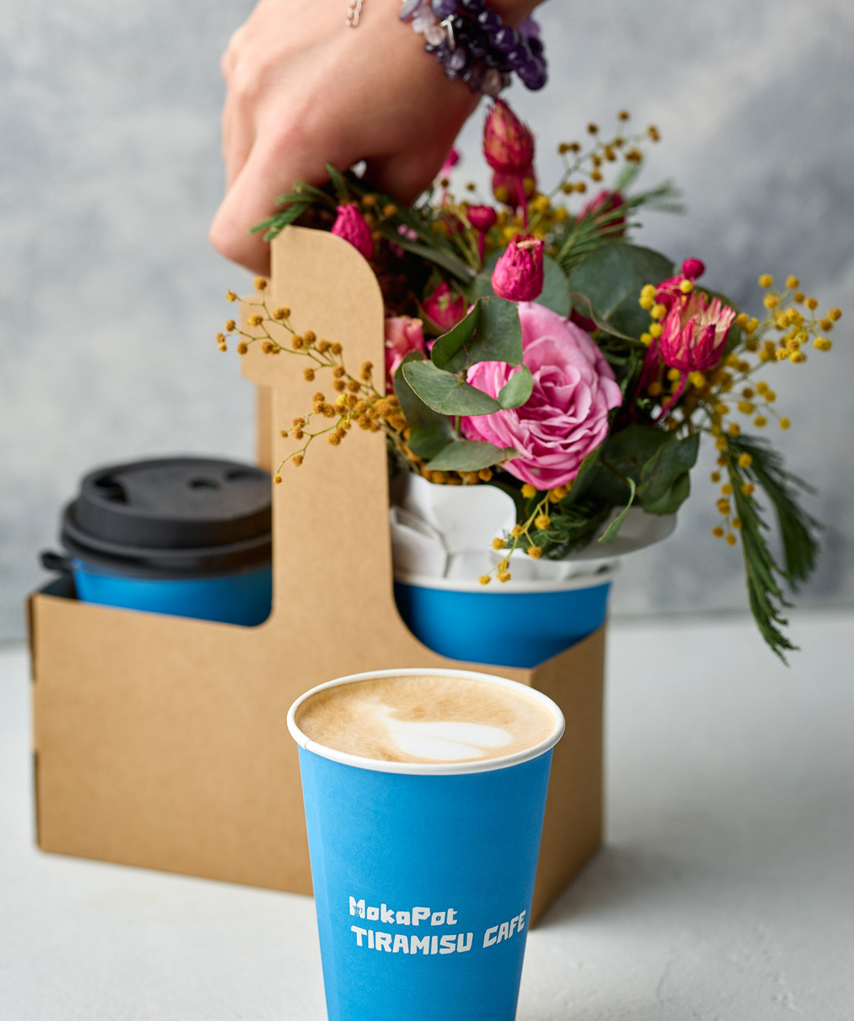 Flower coffee «Moka Pot» big