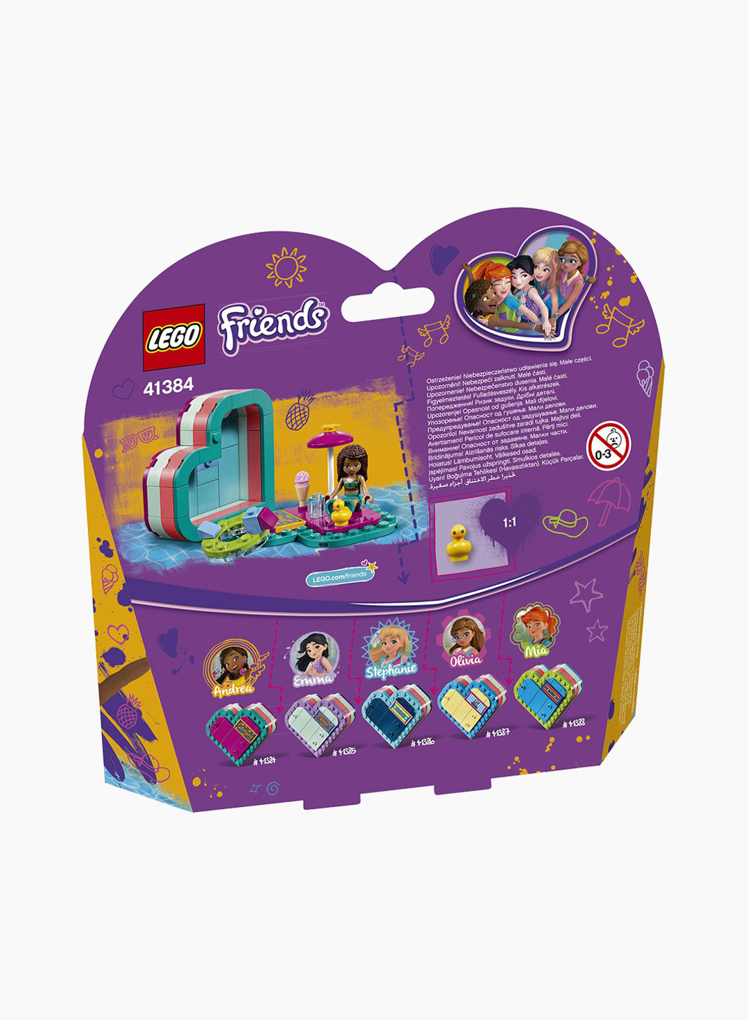 Lego Friends Конструктор Летняя Шкатулка-Сердечка для Андреа