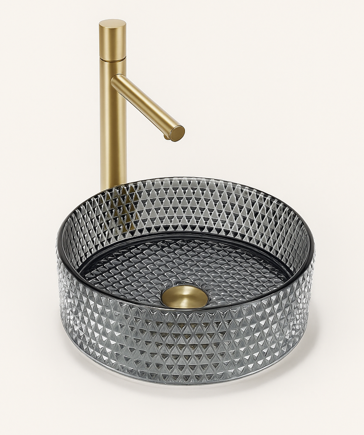 PERLA CRYSTAL BASIN GL03DA ELECTROPLATING 400X400X125MM