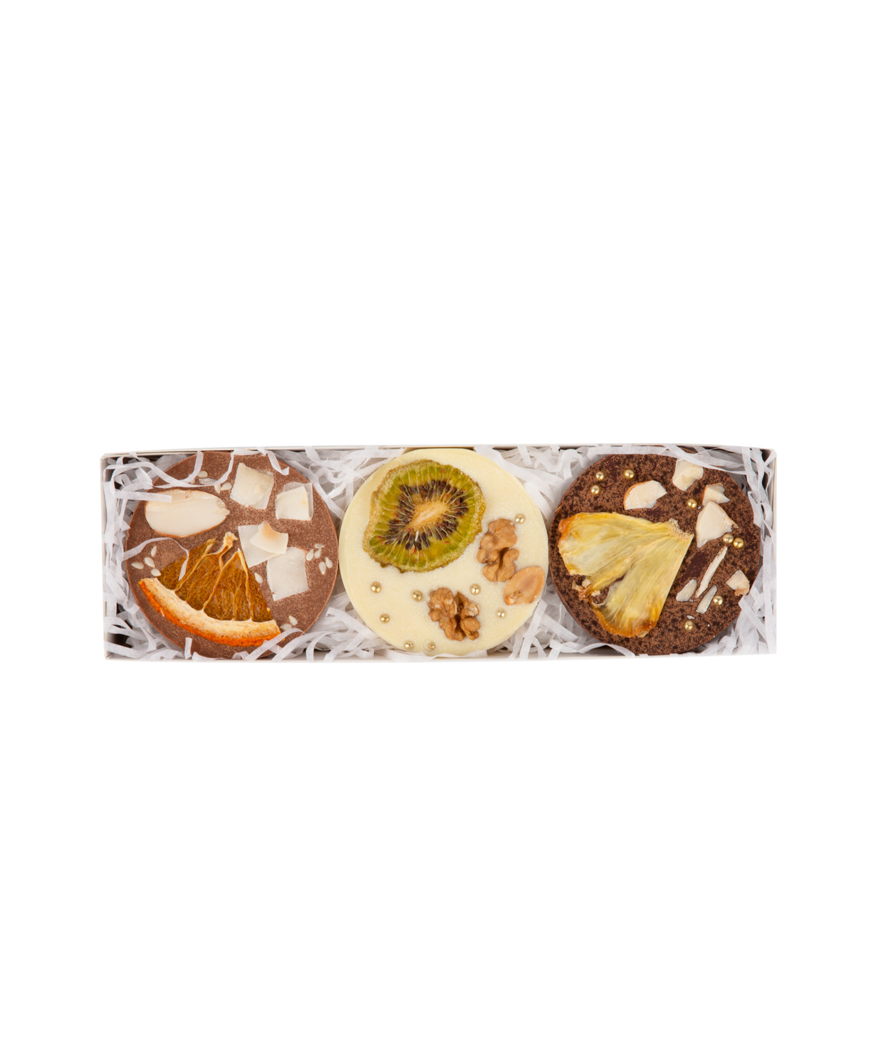 Chocolate `Saryanets` with dried fruit and nuts, in a box №1