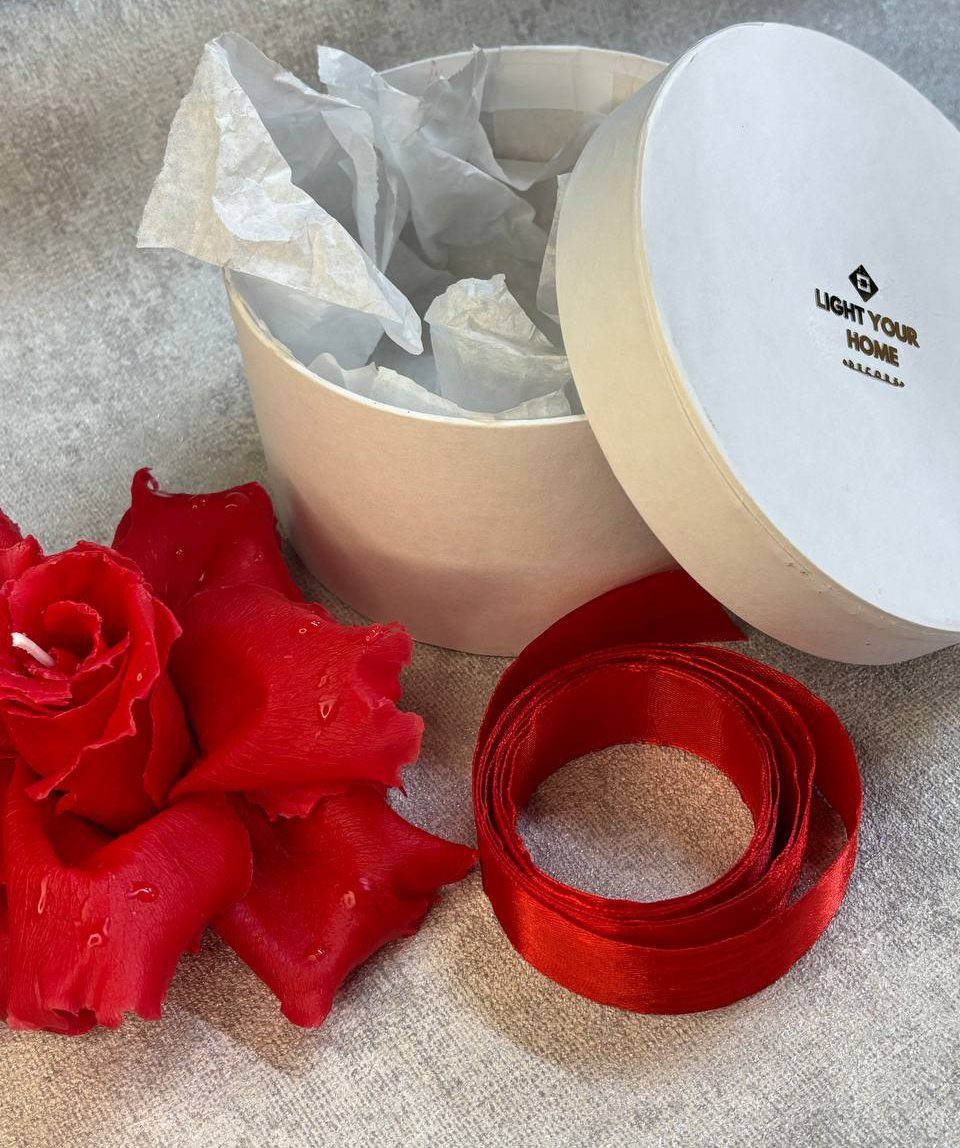 Candle «Light Your Home» Red Rose №3034