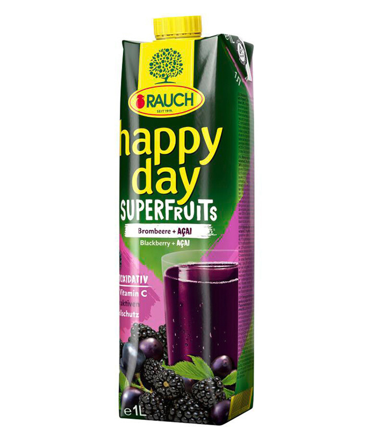 Juice `Happy Day` natural, blackberry and acai 1l