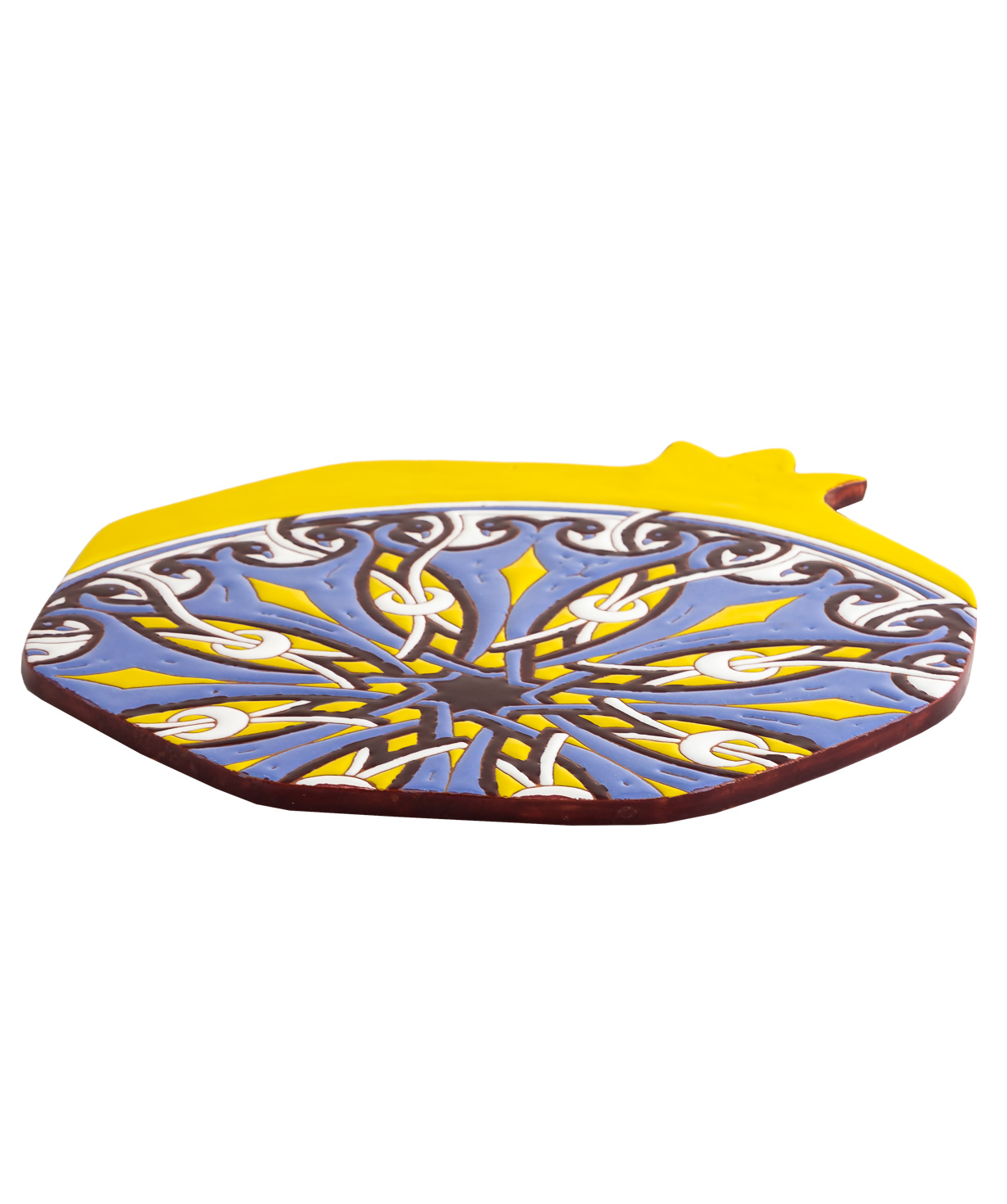 Cheese plate `ManeTiles` decorative, ceramic №13