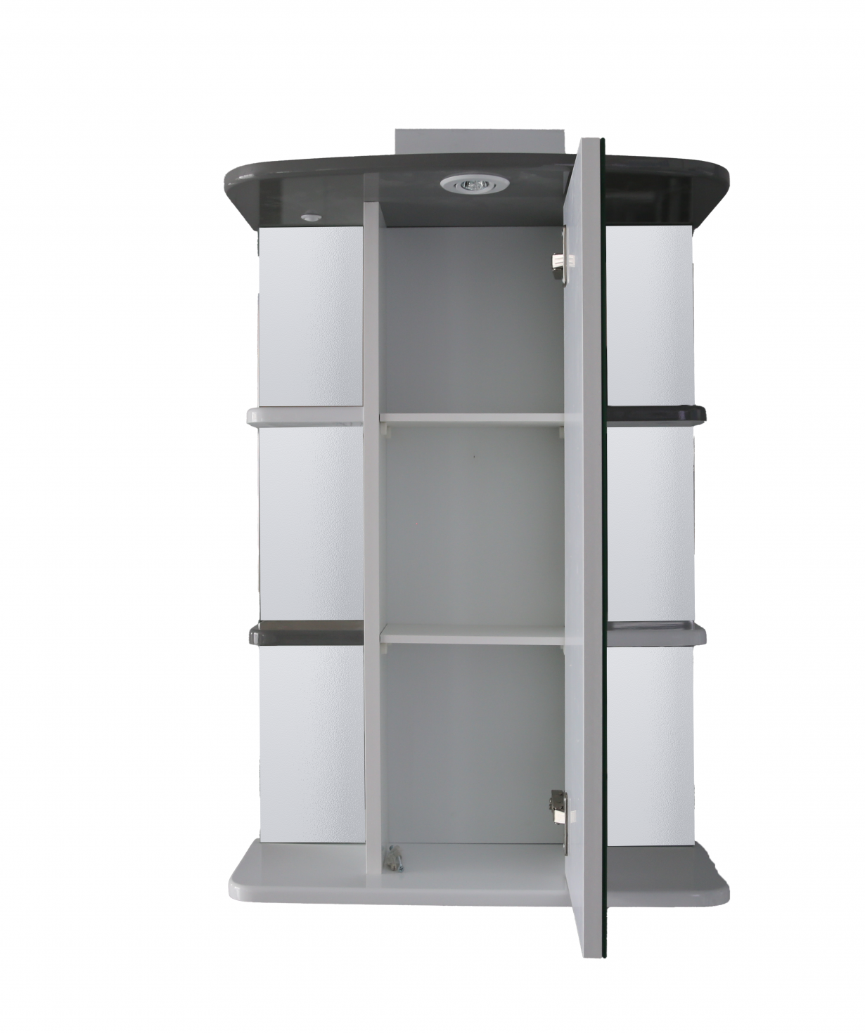 Perla PVC հայելի Alessandro, Փայլուն մոխրագույն, 51.8x73.7x25.2սմ