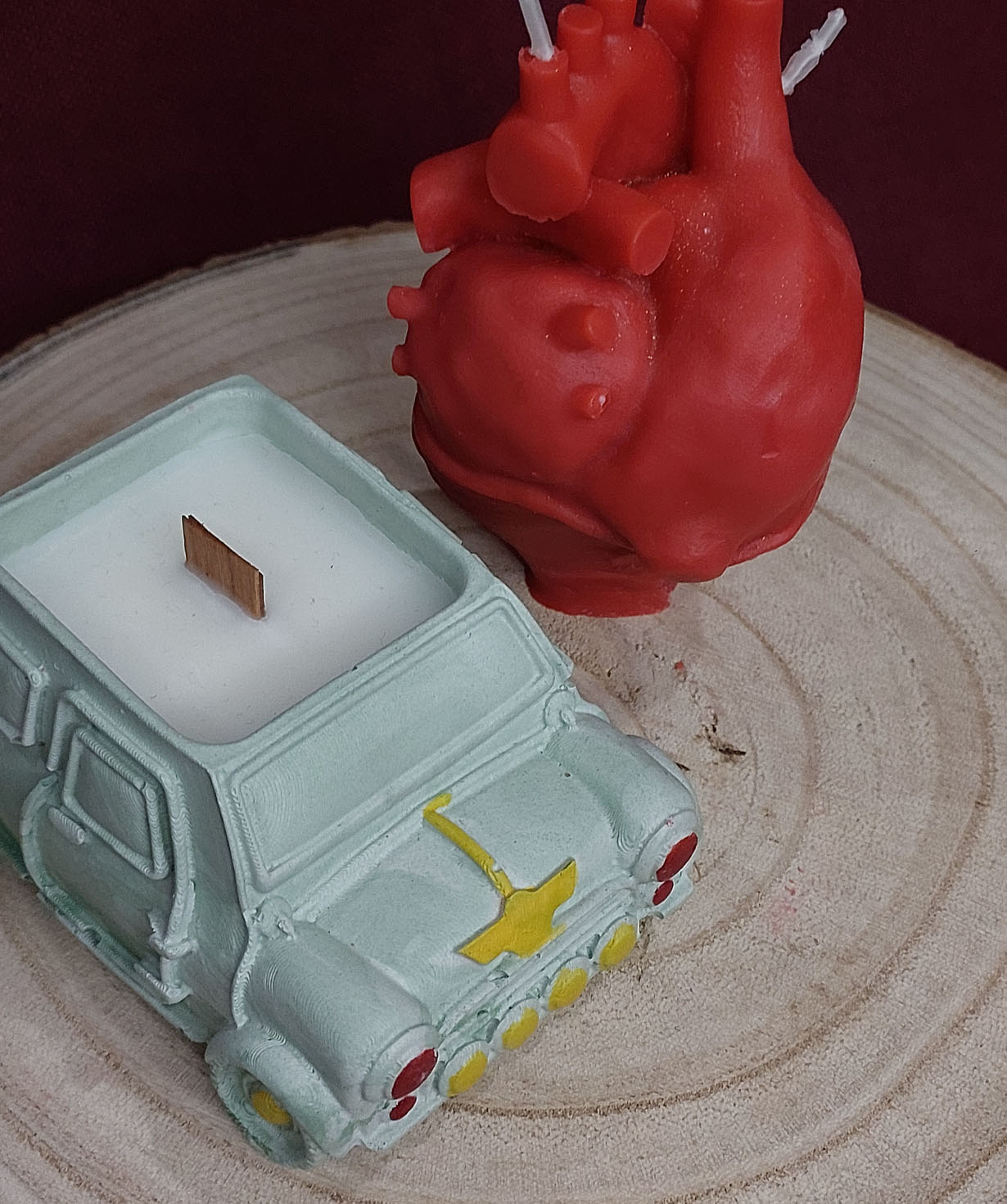 Набор свечей «Blue Moon» Машина моей мечты + Сердце, ароматизированные, №1