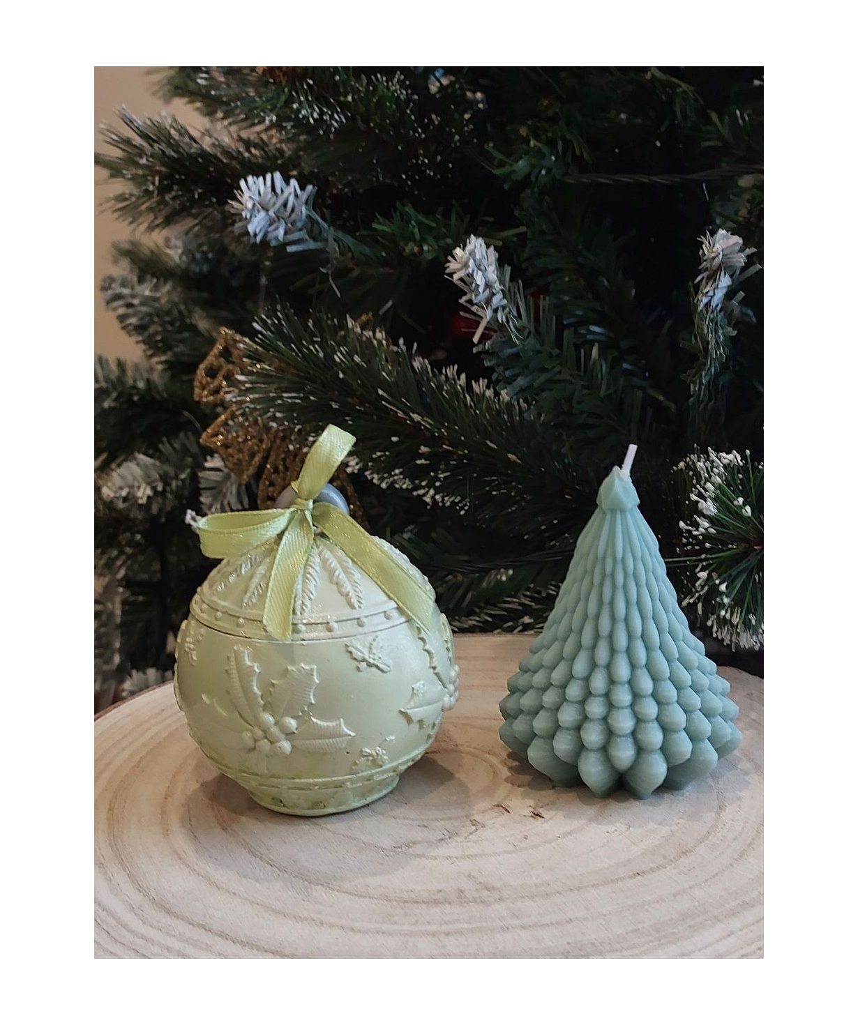 Свеча «Blue Moon» Рождественская елка + Игрушка