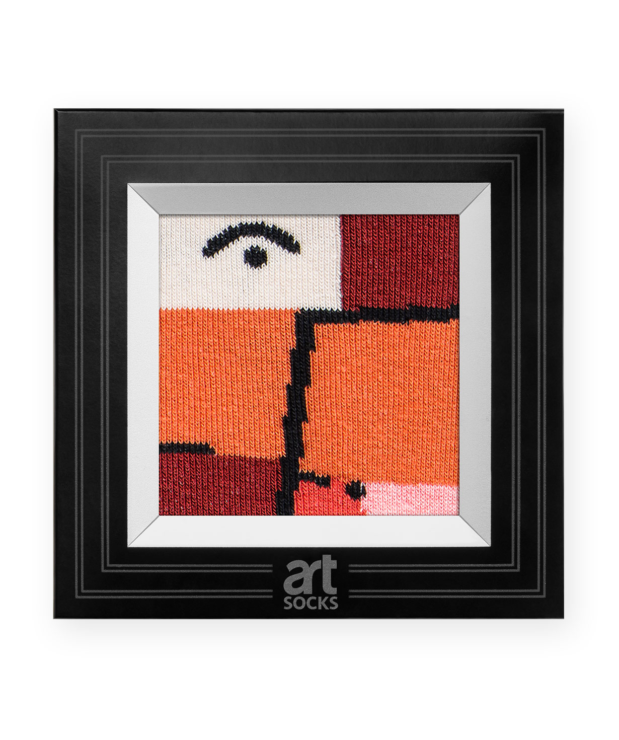 Socks `Art socks` with `Look through the red` painting