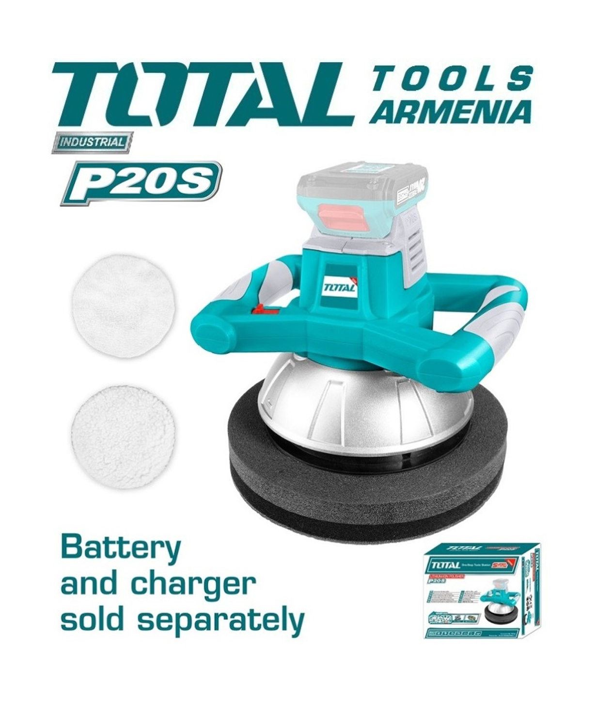Eccentric sanding machine «Total Tools» TOPLI2001, battery-operated
