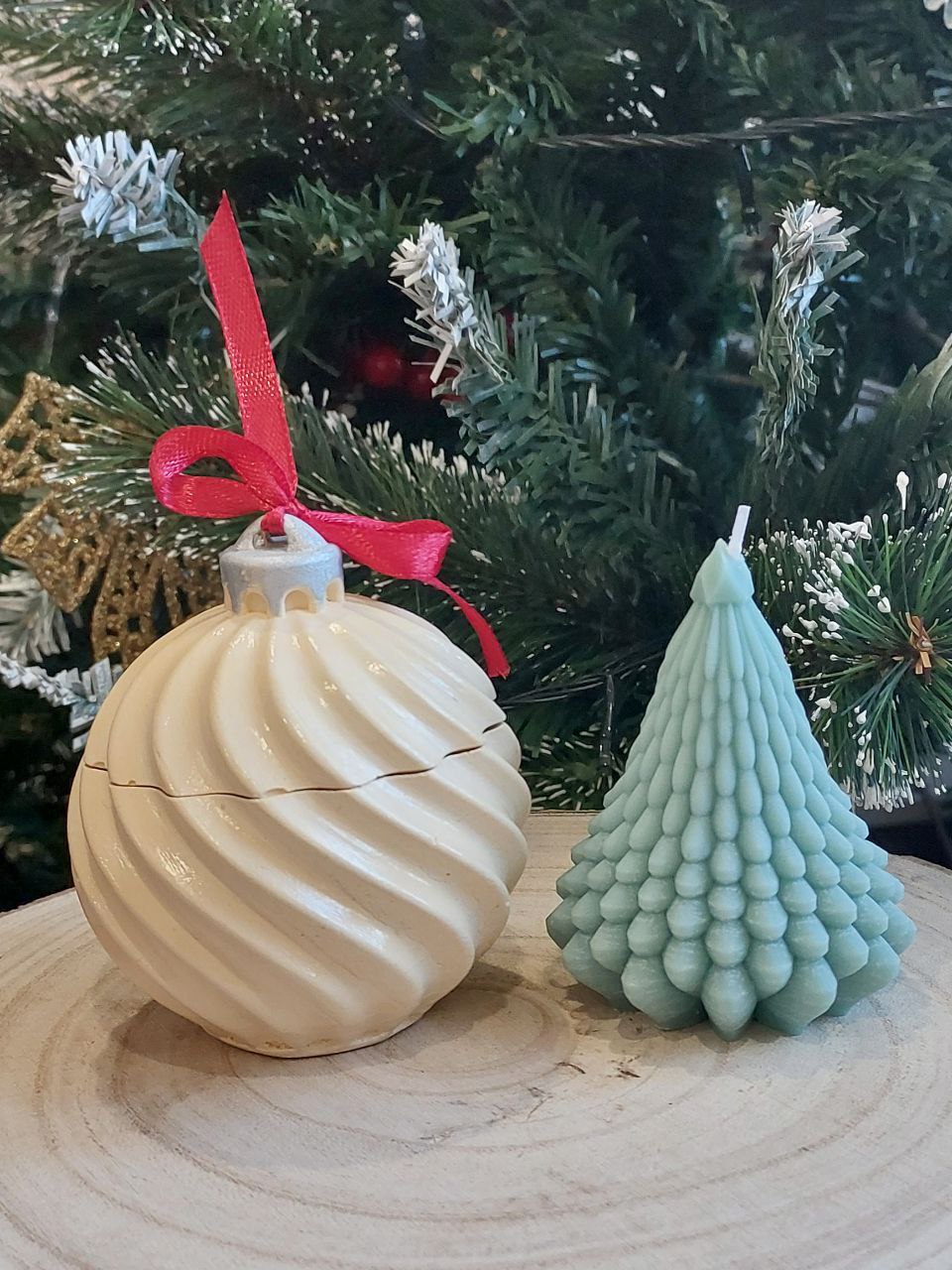 Մոմ «Blue Moon» Տոնածառի խաղալիք + Տոնածառ