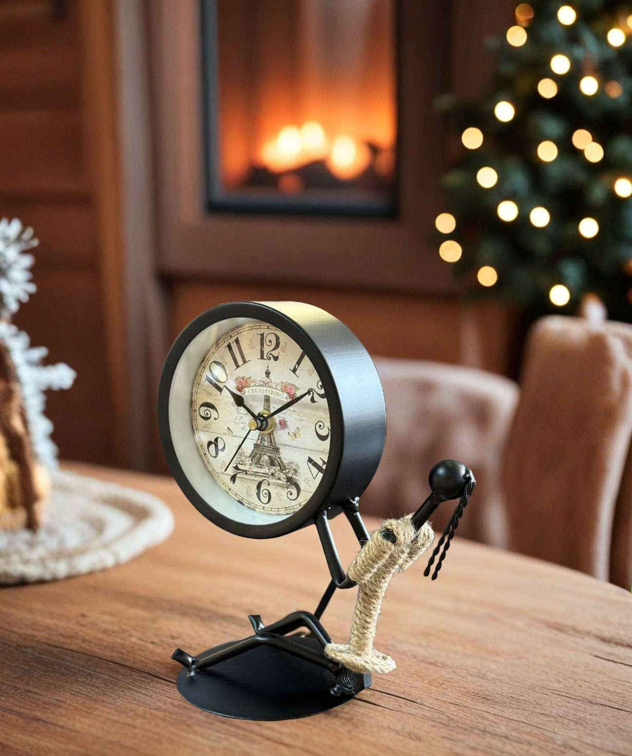 Table clock «Moonlight» Holding Time, black