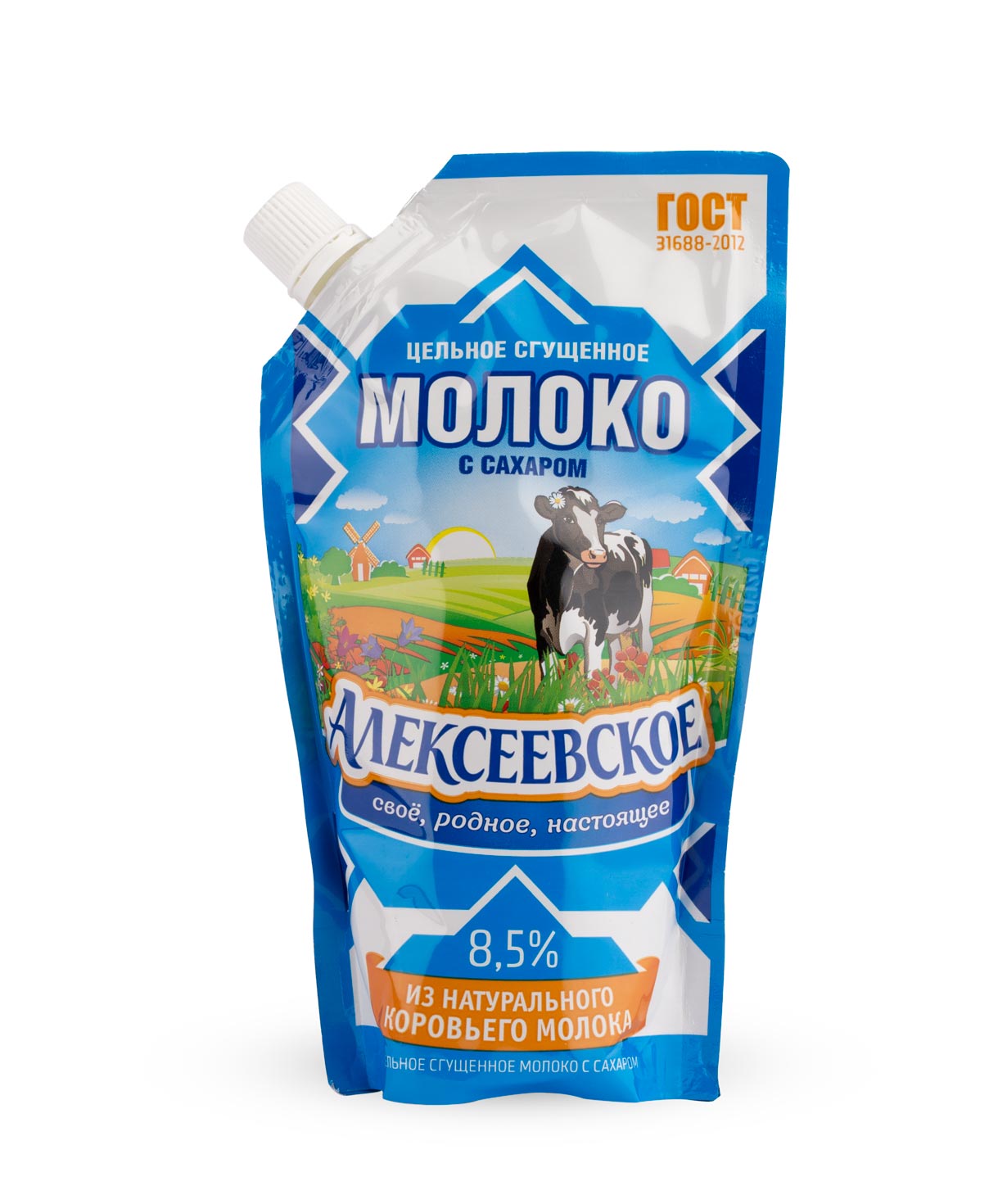 Condensed milk `Alekseevskoe` 8.5% 270 g