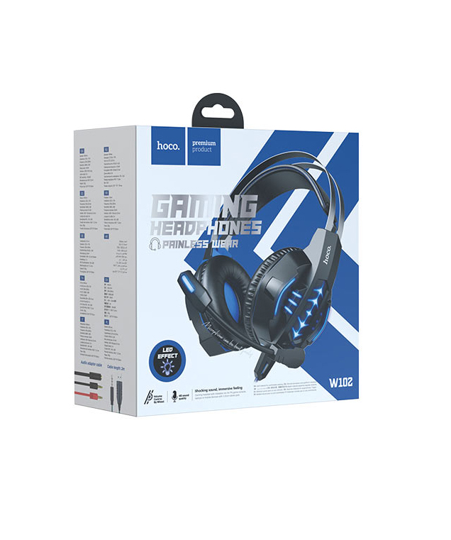 Game headphones ''HOCO W102'' blue