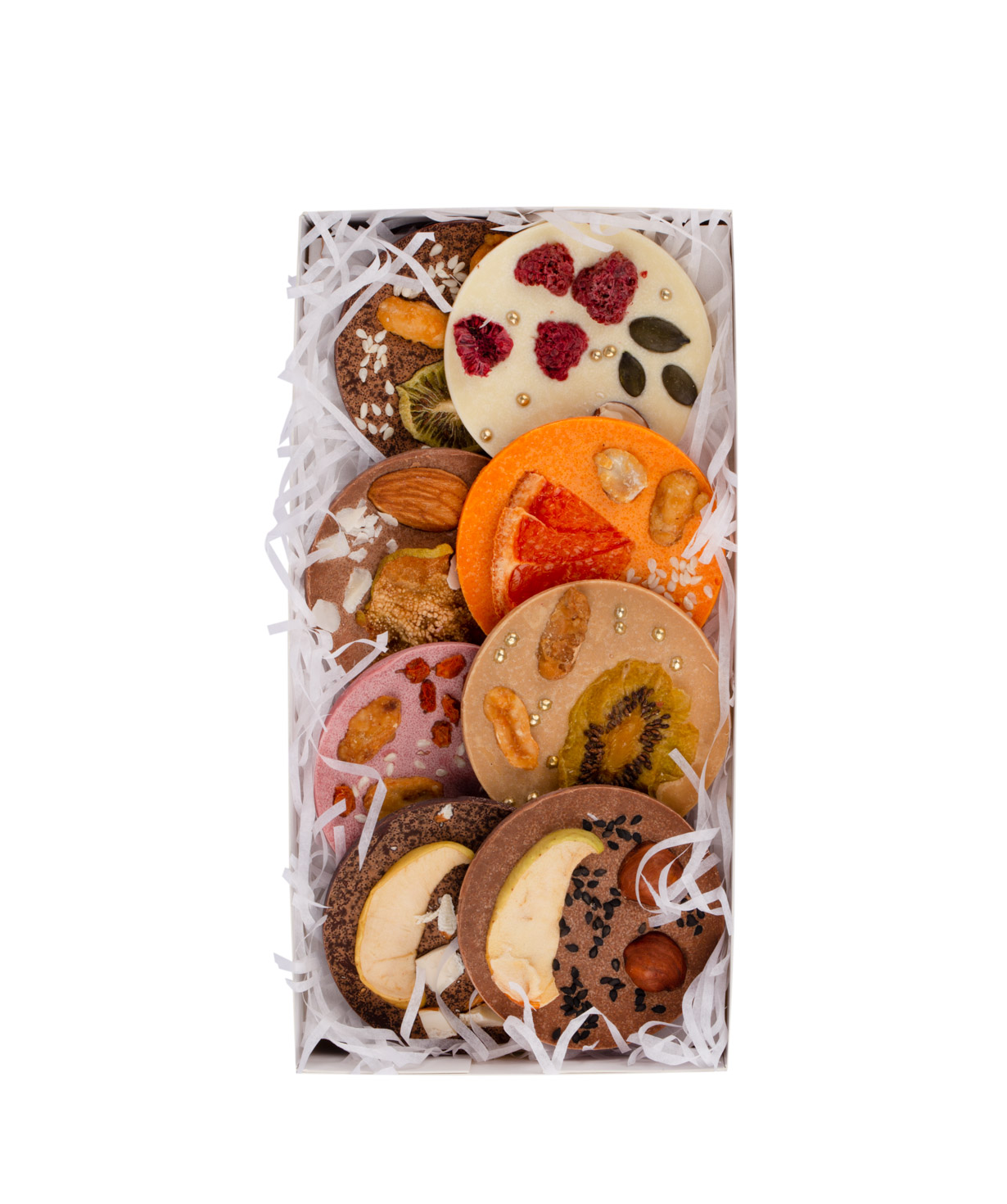 Chocolate `Saryanets` with dried fruit and nuts, in a box №2