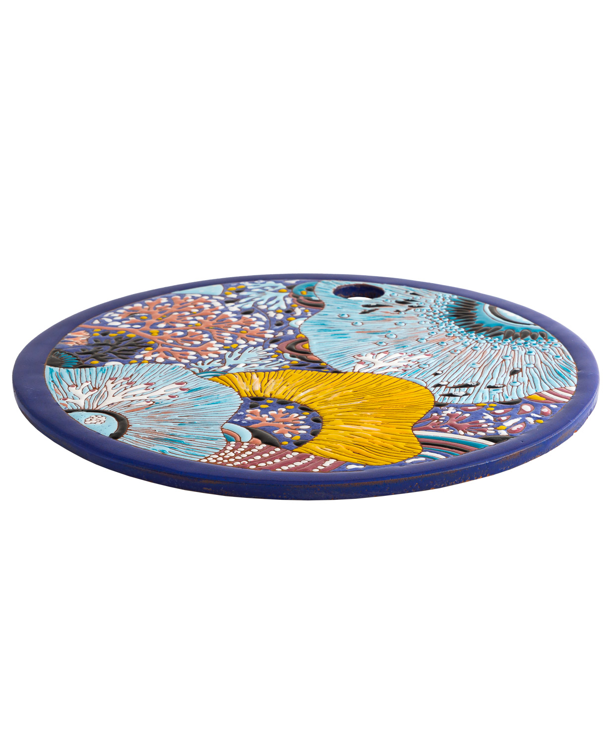 Cheese plate `ManeTiles` decorative, ceramic №33