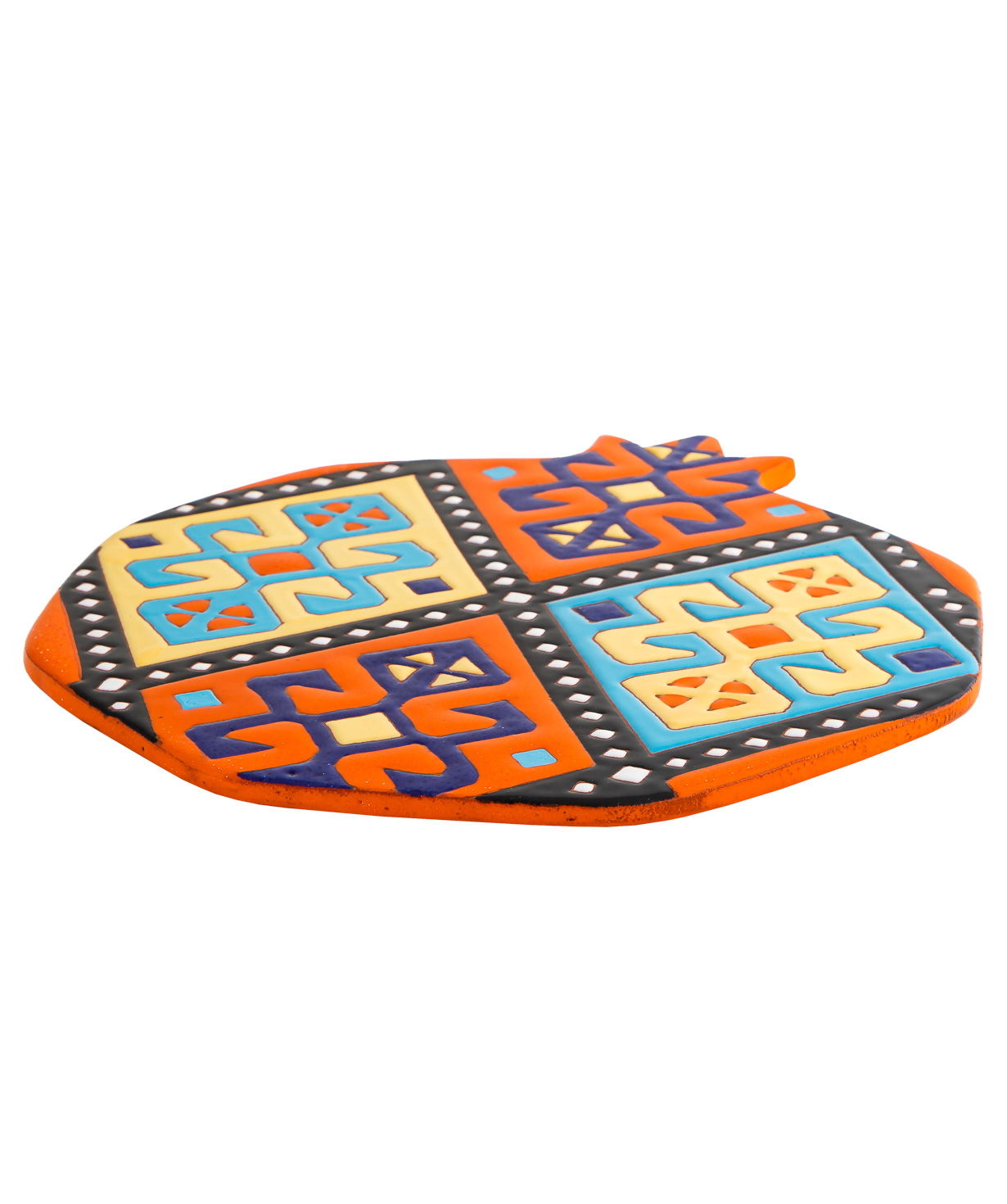 Cheese plate `ManeTiles` decorative, ceramic №11
