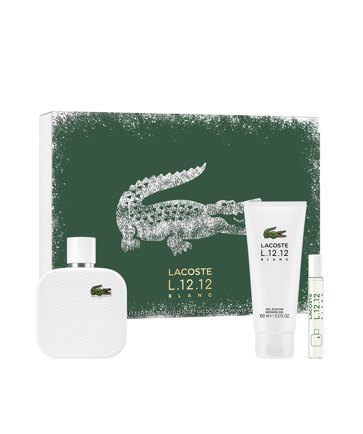 Парфюм «Lacoste» L.12.12 Blanc LC001C12, мужской, 100+7.5+100 мл