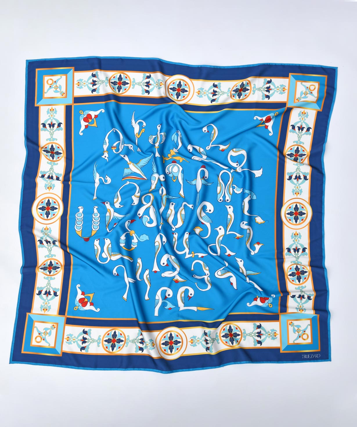 Scarf `Mashtotsyan` Blue ornament