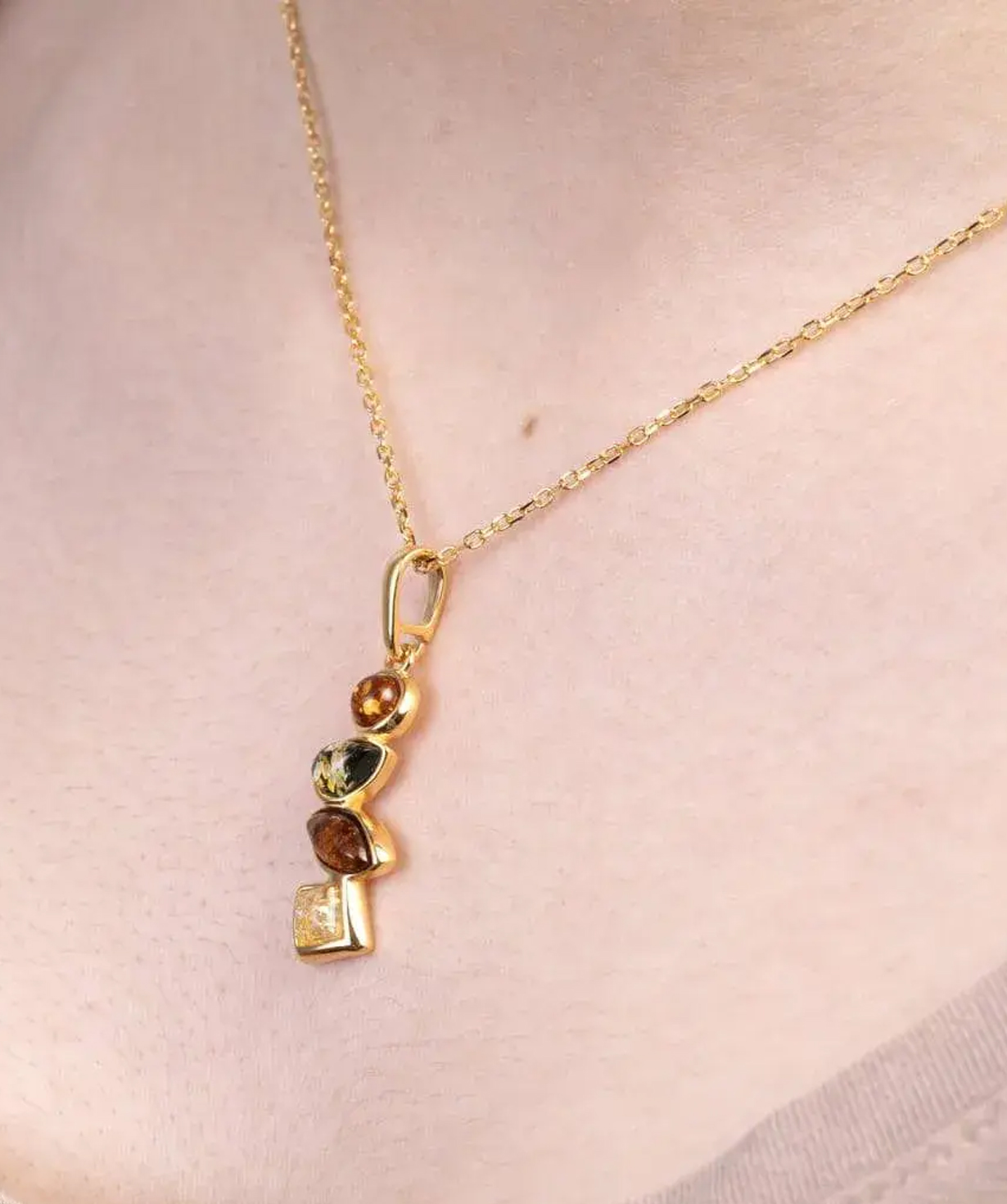 Silver necklace «SiaMoods» SN-SP476GP