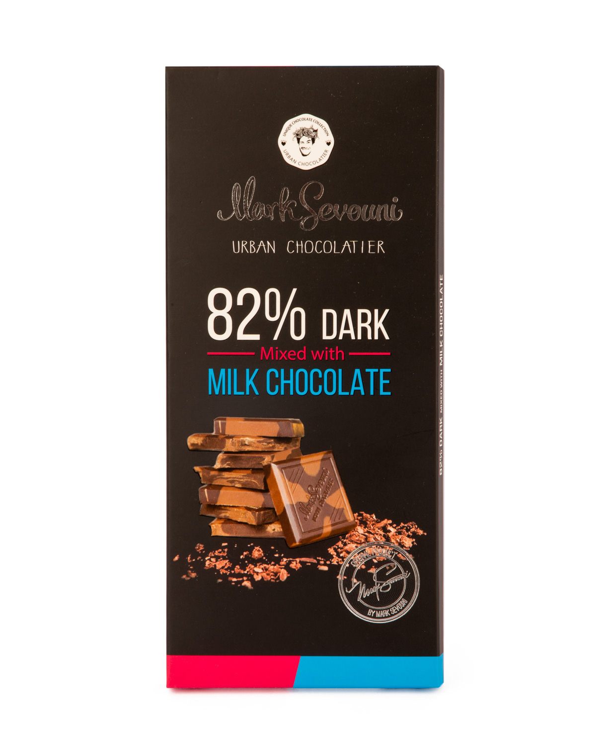 Chocolate `Mark Sevouni` dark and milk chocolate 82%