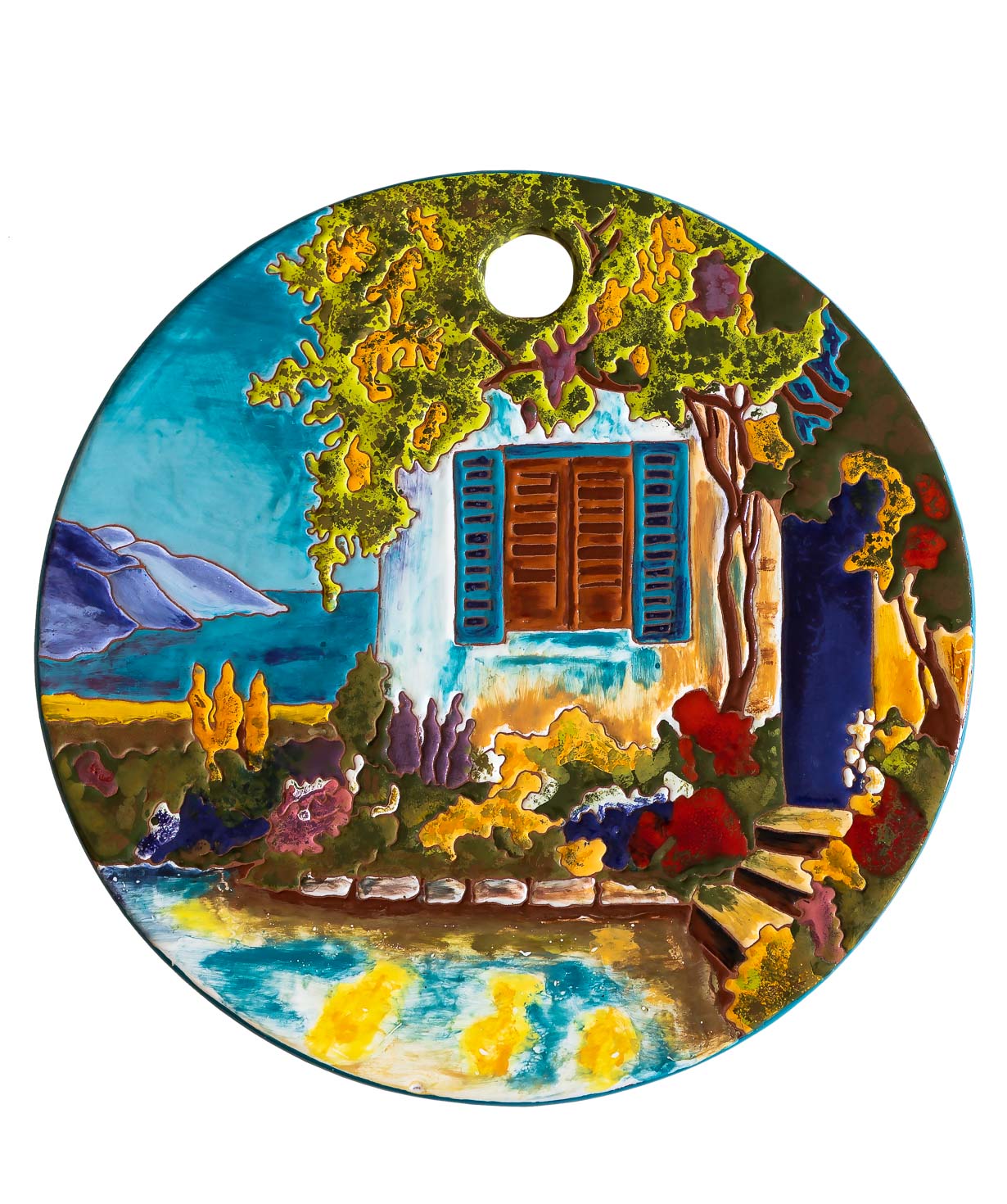 Сырная тарелка `ManeTiles` декоративная, керамическая №25