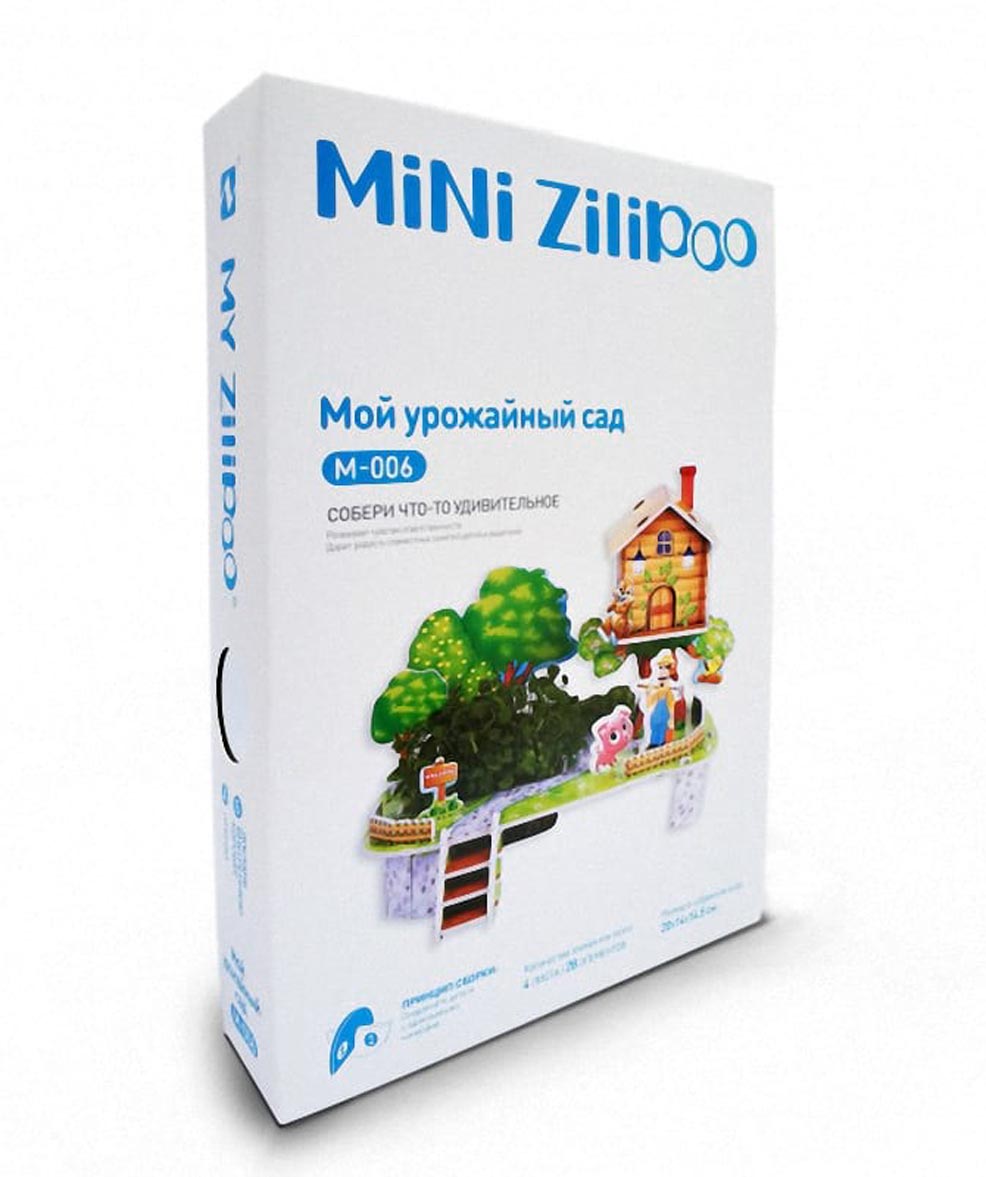 Пазл ''MINI Zilipoo'' 3D, фруктовый сад с натуральными растениями