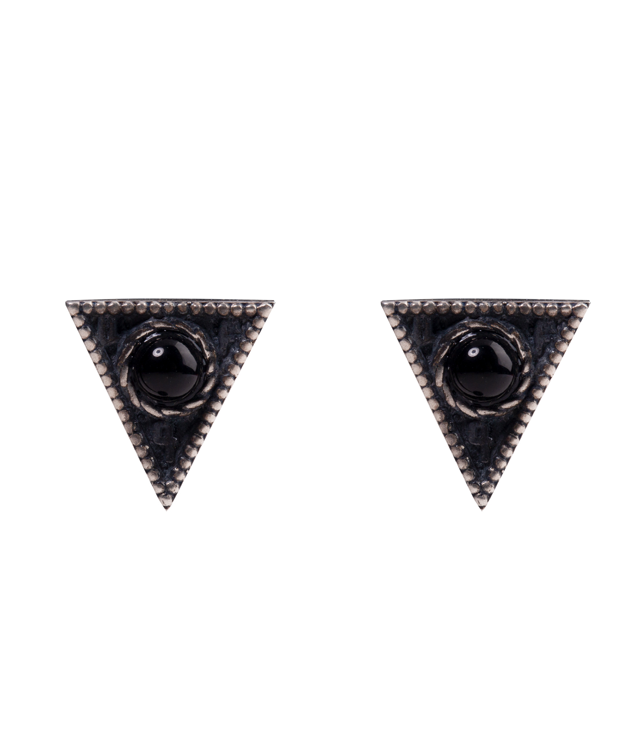 Silver earrings with natural stones №27